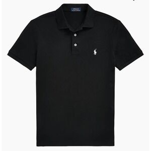 Polo Ralph‎ Lauren Mens Black Pima Soft Touch Polo Shirt Size XL